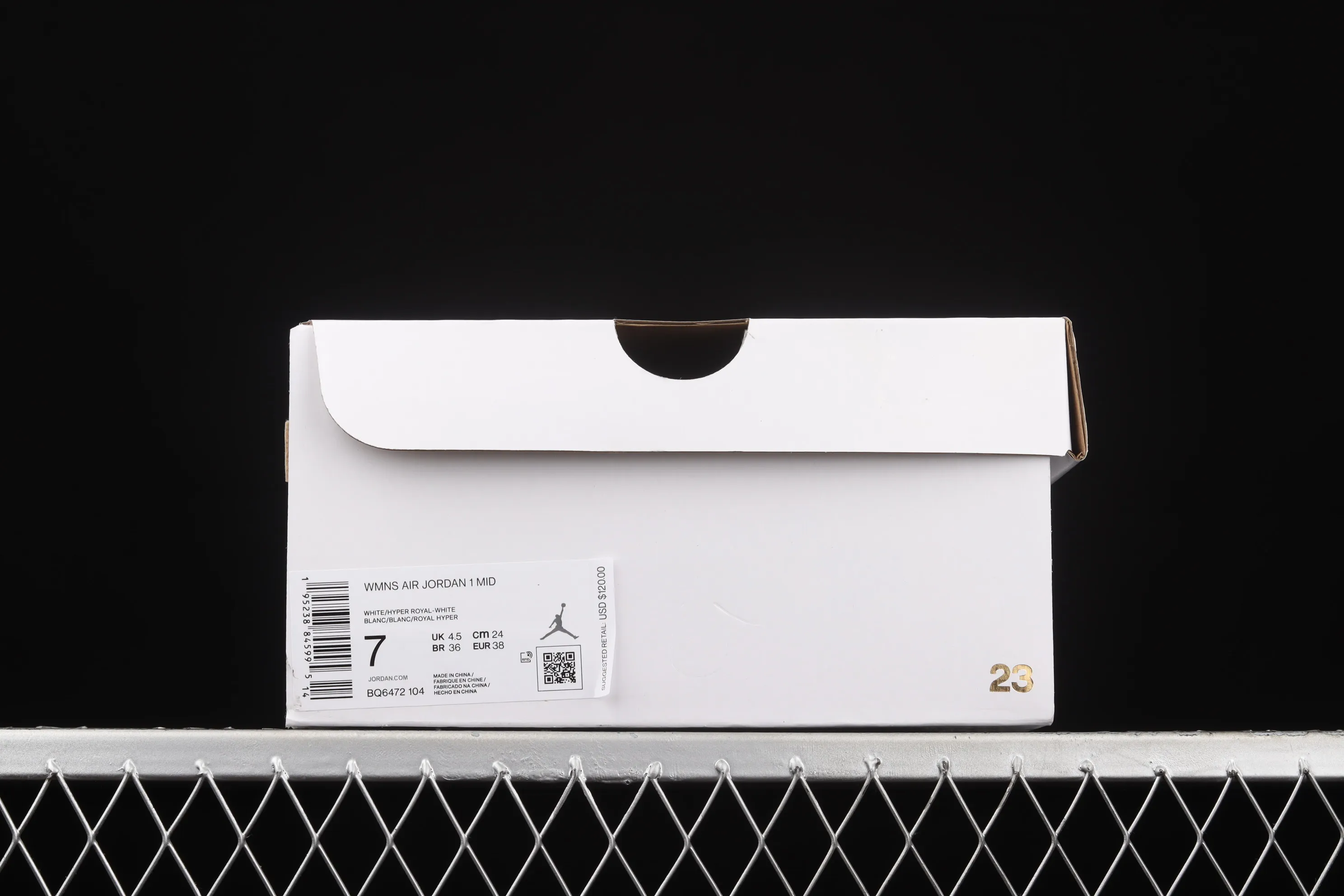 All categories Air Jordan Jordan series basketball shoes Air Jordan 1 Mid G version pure original Air Jordan 1 Mid AJ1 Joe 1 KFC blue China basketball shoes BQ6472-104